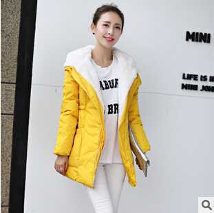 新款羽绒服女韩版修身羊羔毛羽绒棉衣免费代理一件代发